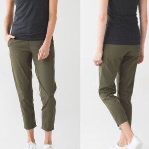 Lululemon &go City Trek Cropped Trouser Fatigue Green 4074